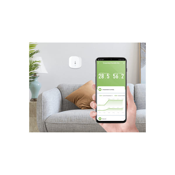 Woox Smart Zigbee Páratartalom és Hőmérséklet Érzékelő - R7048 (1xCR2032, Zigbee 3.0, beltéri) - Image 2