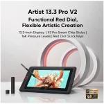 XP-PEN Grafikus kijelző - Artist 13.3 PRO V2 (13", IPS, 16:9, 1920x1080, 5080 LPI, PS 16k, 200 RPS, 9 gomb) fekete