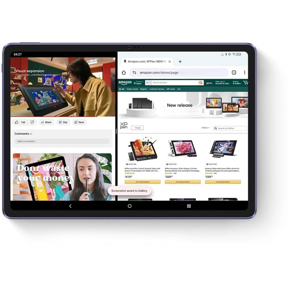 XP-PEN Grafikus kijelző - Magic Drawing Pad (12,2", IPS, 3:2, 2160x1440, 2540 LPI, PS 16384, Android 12, 8GB, 256GB, BT) - Image 5