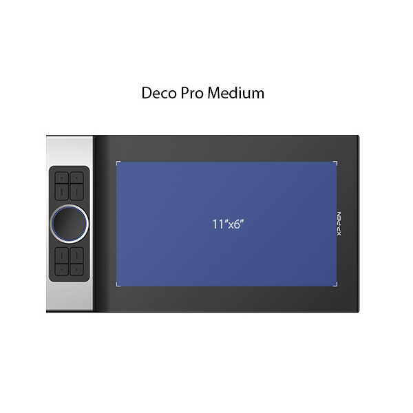 XP-PEN Grafikus tábla - Deco Pro M (11"x6", 5080 LPI, PS 8192, 200 RPS, 8 gomb, USB-C) - Image 2