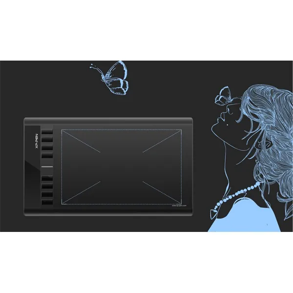 XP-PEN Grafikus tábla - Star 03 V2 (10"x6", 5080 LPI, PS 8192, 266 RPS, 8 gomb, USB) - Image 3