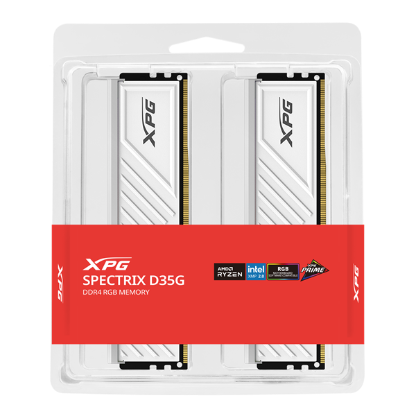 ADATA Memória DDR4 32GB 3200Mhz DIMM XPG XMP  RGB GAMMIX D35 (Kit of 2), White - Image 1