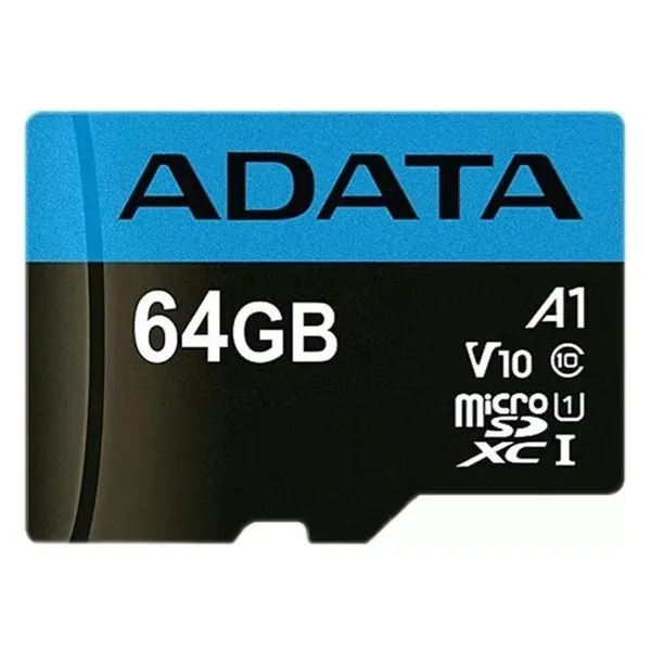 A-Data 64GB microSDXC Premier Pro Class 10 UHS-I U3 A2 V30 + adapterrel