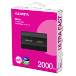 ADATA Külső SSD 2TB - SD810 (USB 3.2 Gen.2x2, R/W: 2000/2000 MB/s, IP68, Fekete)