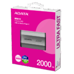 ADATA SSD Külső USB 3.2 2TB SD810, Type-C, Szürke