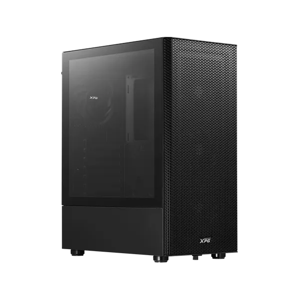 ADATA XPG Ház Midi ATX Valor MESH, 4x120mm ventilátor, Tápegység nélkül, üvegfalú, fekete