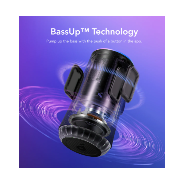 ANKER Bluetooth Hangszóró, Soundcore Glow, 30W, vízálló, fekete -  A3166G11 - Image 4