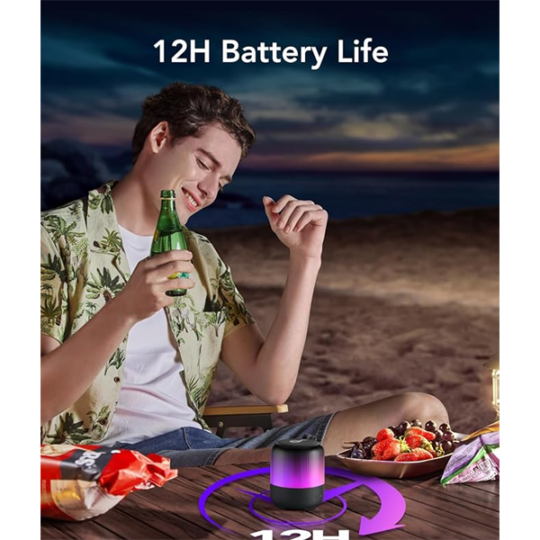 ANKER Bluetooth Hangszóró, Soundcore Glow MINI, 8W, vízálló, fekete -  A3136G11 - Image 4