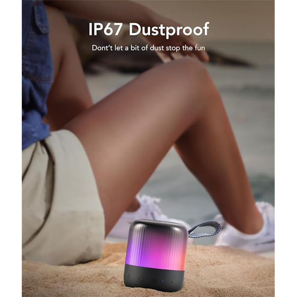 ANKER Bluetooth Hangszóró, Soundcore Glow MINI, 8W, vízálló, fekete -  A3136G11 - Image 5