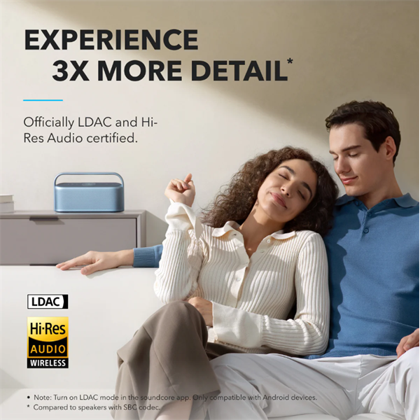 ANKER Bluetooth Hangszóró, Soundcore Motion X600, 50W, vízálló, kék - A3130031 - Image 5