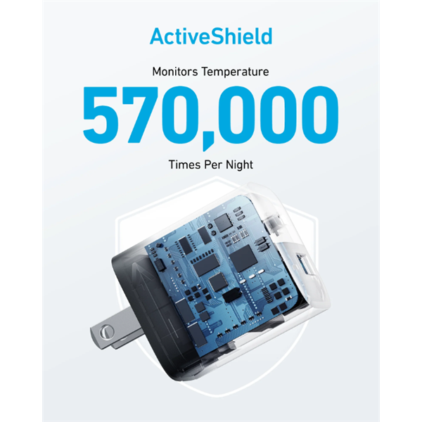 ANKER Hálózati Töltő, 323, 33W, USB-C, USB-A, EU, fekete -  A2331G11 - Image 4