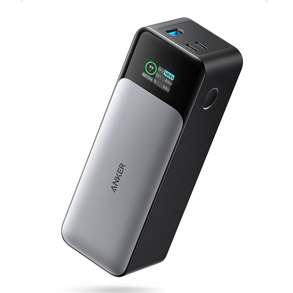 ANKER_Powerbank_GaNPrime_24000mAh_140W_USB-C_InputOutput_USB-A_USB-C_Output_fekete_-_A1289011-i1179125.jpg ANKER Powerbank GaNPrime 24000mAh, 140W, USB-C Input/Output, USB-A+USB-C Output, fekete - A1289011 - Image 1