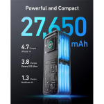 ANKER Powerbank Prime 27650mAh, 250W, 2xUSB-C Input/Output, USB-A Output, fekete - A1340011 - Image 4