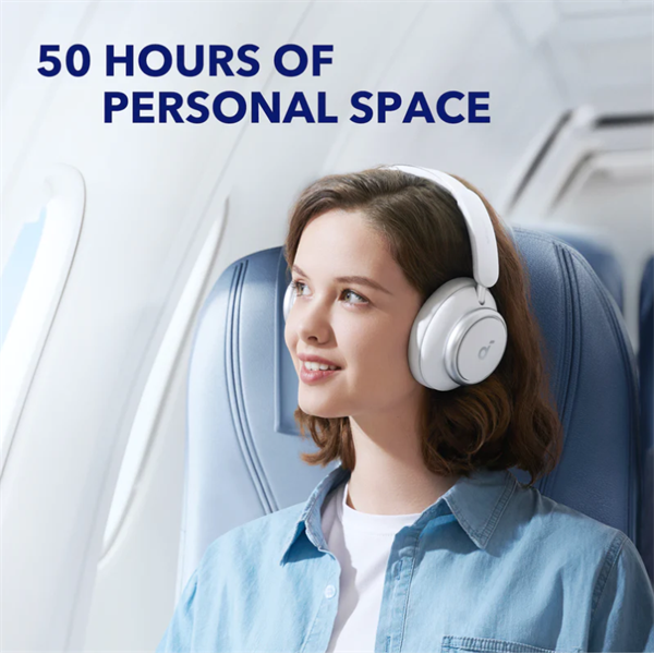 ANKER Vezeték Nélküli Fejhallgató, Soundcore Q45, Aktív Zajszűrő, fehér - A3040G21 - Image 2