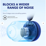 ANKER Vezeték Nélküli Fejhallgató, Soundcore Q45, Aktív Zajszűrő, kék - A3040G31 - Image 3