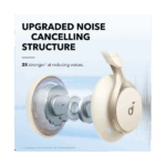 ANKER Vezeték Nélküli Fejhallgató, Soundcore Space One, Aktív Zajszűrő, latte cream - A3035G21 - Image 2