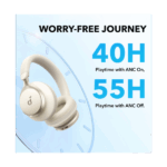 ANKER Vezeték Nélküli Fejhallgató, Soundcore Space One, Aktív Zajszűrő, latte cream - A3035G21 - Image 5