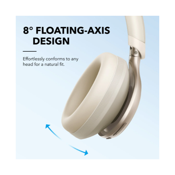 ANKER Vezeték Nélküli Fejhallgató, Soundcore Space One, Aktív Zajszűrő, latte cream - A3035G21 - Image 6