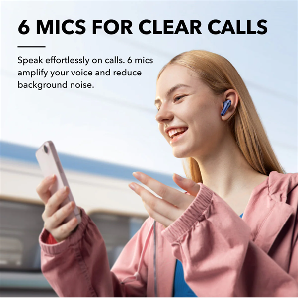 ANKER Vezeték Nélküli Fülhallgató, Soundcore Liberty 4 NC, sötétkék - A3947G31 - Image 6