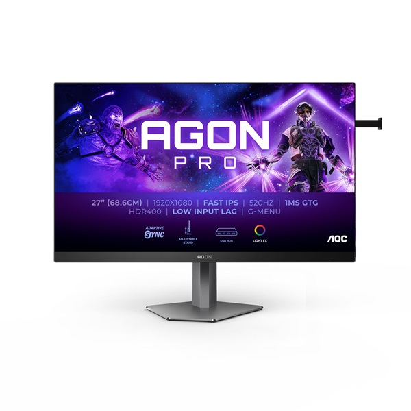 AOC Gaming 520Hz IPS monitor 27" AG276FK, 1920x1080 16:9, 400cd/m2, 0,3ms, 2xHDMI/2xDisplayPort/2xUSB - Image 1