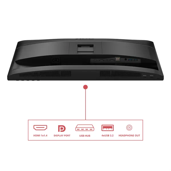 AOC IPS 120Hz FHD monitor 23.8" 24E4CV, 1920x1080, 16:9, 4ms, 300cd/m2, DisplayPort/HDMI/4xUSB-A, pivot, hangszóró - Image 12