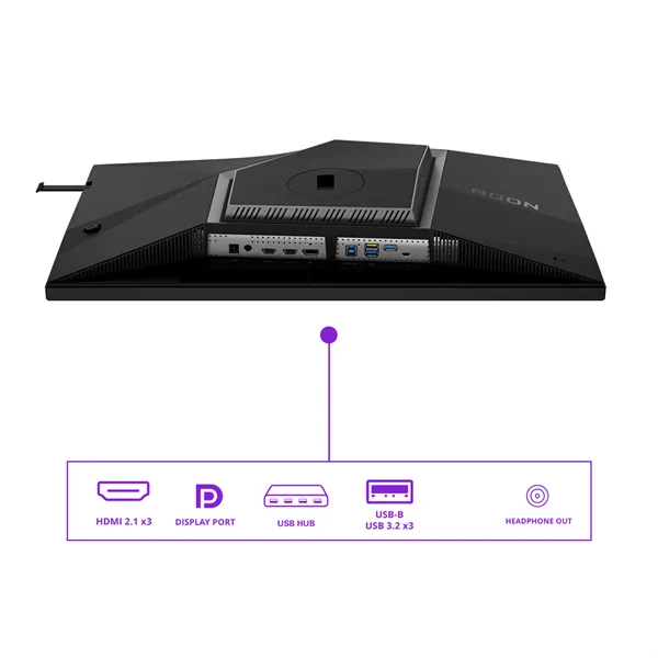 AOC IPS 360Hz Gaming monitor 27" AG276QSG2, 2560x1440, 16:9, 450cd/m2, 1ms, DP/3xHDMI/3xUSB-A/USB-B, hangszóró - Image 9