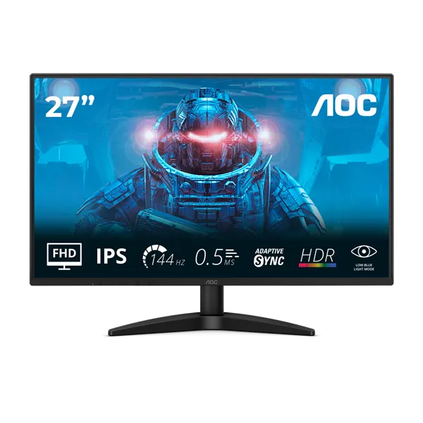 AOC IPS Gaming monitor 27" Q27B36X, 2560x1440, 16:9, 300cd/m2, 4ms, HDMI/Displayport, 144Hz