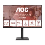 AOC IPS monitor 31,5"Q32E4U, 2560x1440,16:9, 350cd/m2, 4ms, DisplayPort/2xHDMI/4xUSB-A/1xUSB-B, hangszóró,áll.mag.,pivot