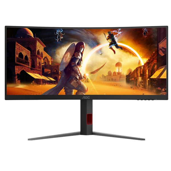 AOC Ívelt Gaming 180Hz Fast VA monitor 34" CU34G4, 3440x1440, 21:9, 300 cd/m2, 0.5 ms, HDMIx2/DisplayPort