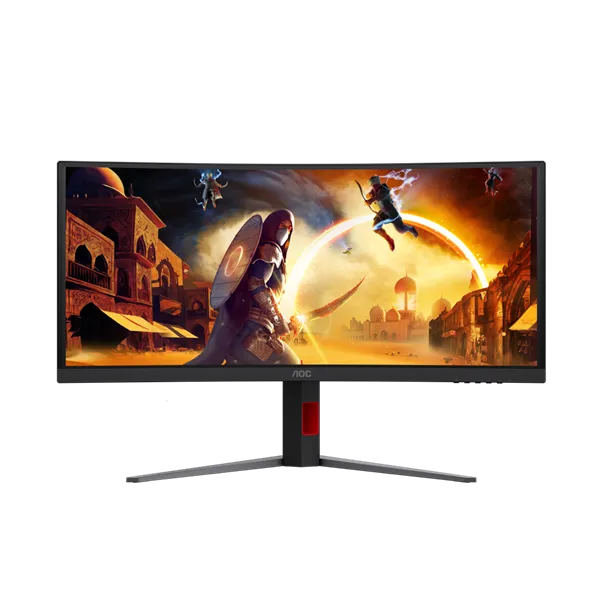 AOC Ívelt Gaming 180Hz VA monitor 34" CU34G4CA, 3440x1440, 21:9, 450cd/m2, 1ms, 2xHDMI/DisplayPort/2xUSB, hangszóró - Image 2