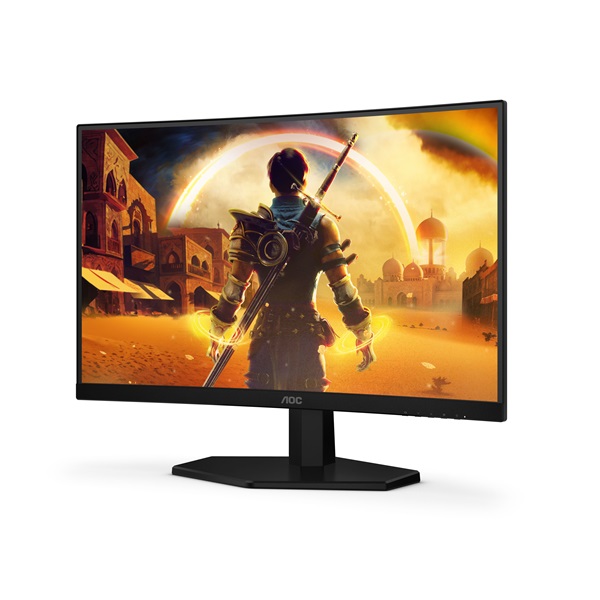 AOC Ívelt Gaming 180Hz monitor 23.6" C24G42E, 1920x1080, 16:9, 250cd/m2, 0,5ms, HDMIx2/DisplayPort, hangszóró - Image 3