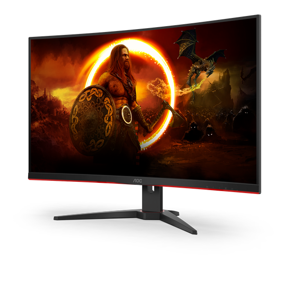 AOC Ívelt Gaming 240Hz VA monitor 31.5" C32G2ZE/BK, 1920x1080, 16:9, 300cd/m2, 1ms, 2xHDMI/DisplayPort - Image 4