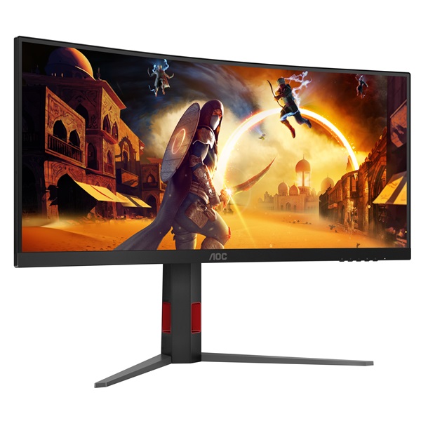 AOC Ívelt Gaming 240Hz monitor 34" CU34G4Z, 3440x1440, 21:9, 450cd/m2, 0,5ms, HDMIx2/DisplayPort/USBx2 - Image 3
