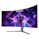 AOC Ívelt Gaming OLED 240Hz monitor 45" AG456UCZD, 3440x1440, 21:9, 1000cd/m2, 0,03ms, HDMIx2/DP/USBx4/USB-C (90W) - Image 3
