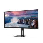 AOC VA monitor 34" U34V5C/BK, 3440x1440, 21:9, 300cd/m2, 1ms, HDMI/DisplayPort/USB-C/4xUSB, hangszóró - Image 5
