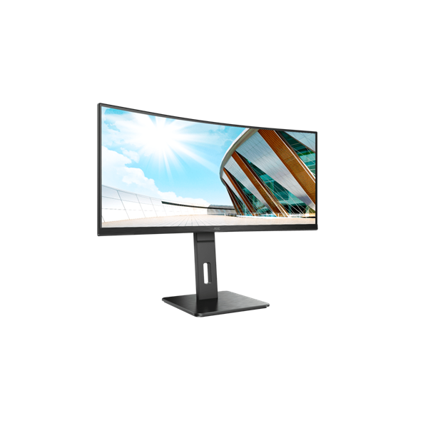 AOC Ívelt VA monitor 34" CU34P2A, 3440x1440, 21:9, 300cd/m2, 1ms, 100Hz, 2xHDMI/DisplayPort/4xUSB, hangszóró - Image 11