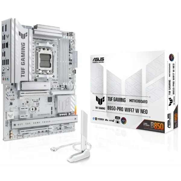 ASUS Alaplap AM5 TUF GAMING B850-PRO WIFI7 W NEO AMD B850, ATX