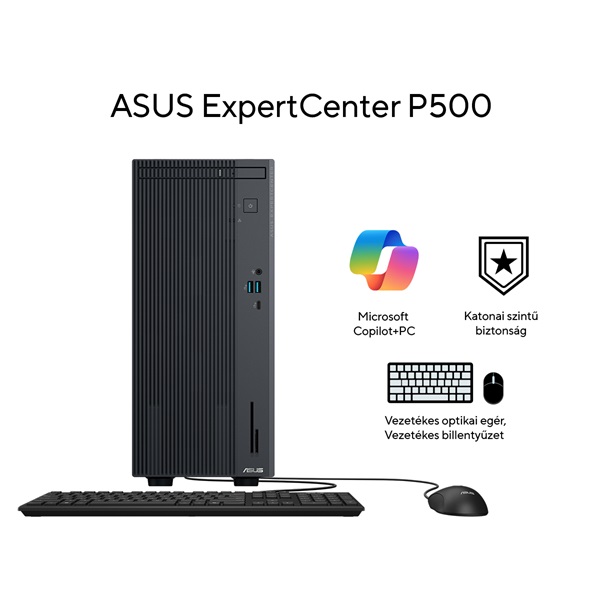 ASUS COM DT ExpertCenter P500SV-13420H0050, i5-13420H, 8GB, 512GB M.2, NOOS, Szürke