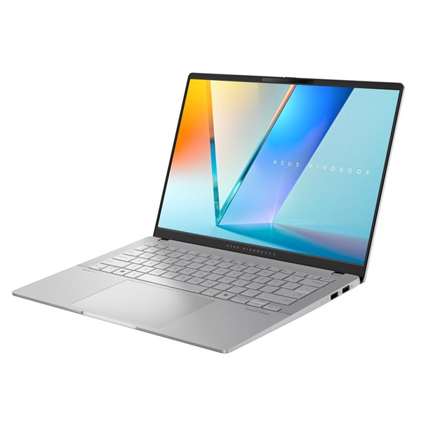 ASUS CONS NB Vivobook S14 M5406WA-QD088W 14" OLED WUXGA, Ryzen AI R9, 32GB, 1TB M.2, INT, WIN11H, Ezüst - Image 4