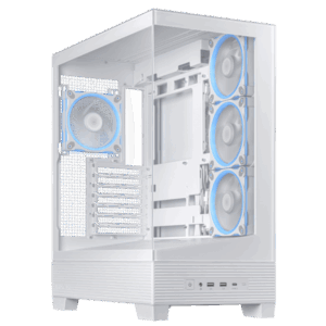ASUS Ház A31 Plus, Tápegység nélkül, Fehér, Üvegfalú