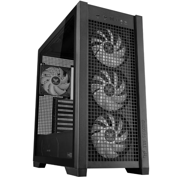 ASUS Ház TUF Gaming GT302, 750W (PRIME-750B-BLACK), Fekete, Üvegfalú