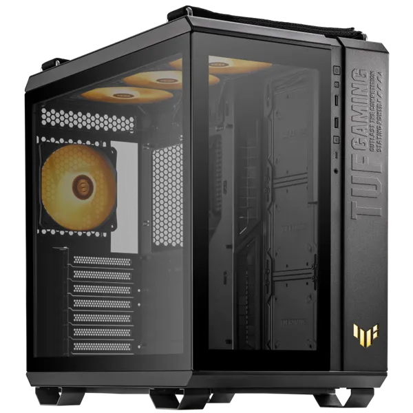 ASUS Ház TUF Gaming GT502 Plus, Tápegység nélkül, Fekete, Üvegfalú