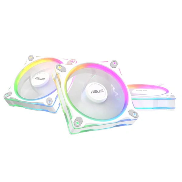 ASUS Rendszerhűtő Ventilátor Prime MR120 ARGB Reverse, 12cm (3db), fehér