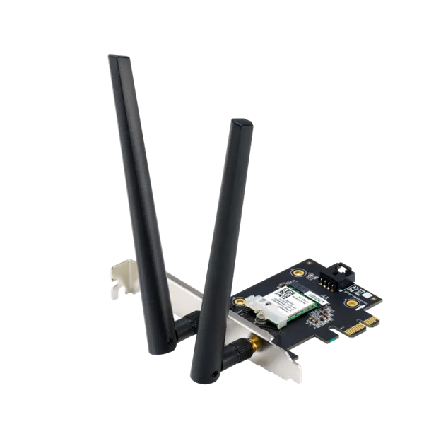 ASUS_Wireless_Adapter_PCI-Express_Dual_Band_AX5400_PCE-AXE5400-i1208404.webp LAN Asus WiFi 6E PCI-e kártya PCE-AXE5400 - Image 1