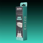 AVAX Hálózati töltő USB-A USB-C 20W, fehér - Image 2