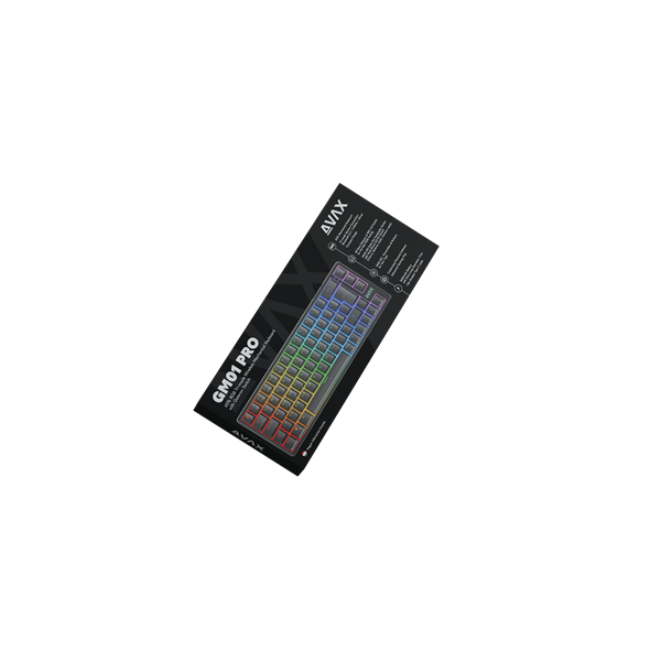 AVAX GM01 PRO 65% HUN RGB tri-mode mechanikus (Gateron piros switch) billentyűzet - Image 4