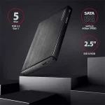 AXAGON EE25-XA6 2,5" USB3.0 HDD SATA Aline Box Black - Image 8