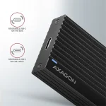 AXAGON EEM2-GTR SuperSpeed+ USB-C - NVMe M.2 THIN RIB Box Black - Image 18