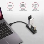 AXAGON HUE-M1A SuperSpeed USB-A Mini Hub 4-Portos USB3.2 HUB Metal black - Image 8