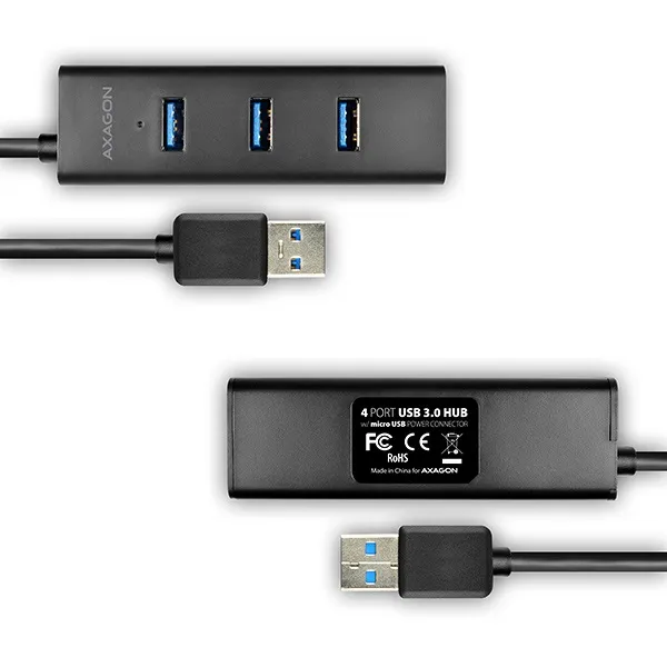 AXAGON HUE-S2BL USB3.0 Charging Hub Black - Image 10